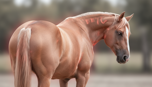 Relaxe Pferd mit Infrarotlicht